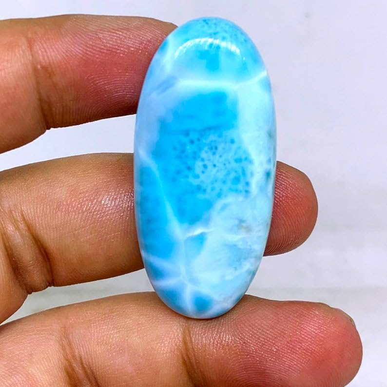 Larimar naturel cabochon ovale 45x20mm pour création de bijoux DIY - 3