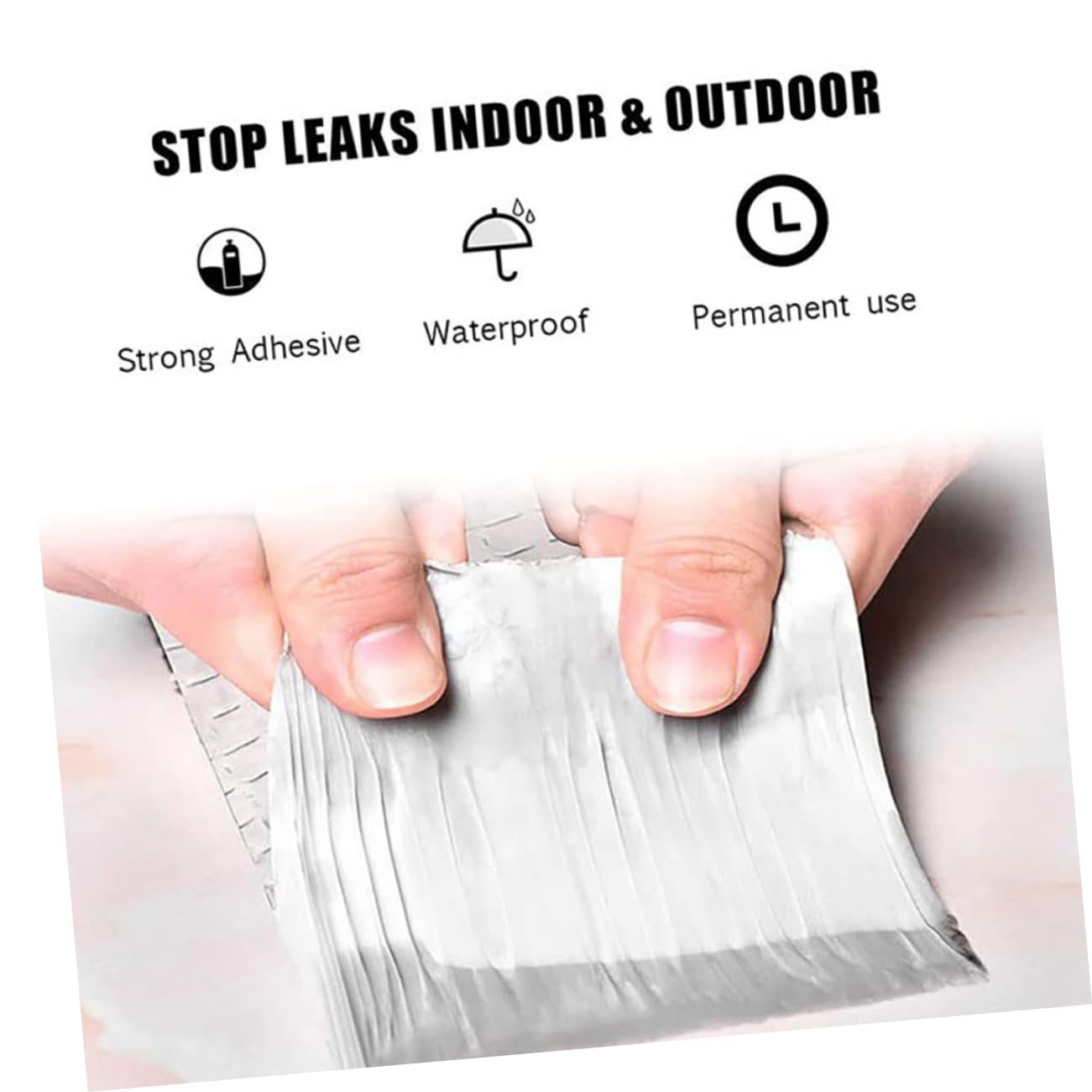 KOMBIUDA Cinta de Sellado de Butilo y Aluminio 5 Cm X 5 M, Resistente a Rayos UV para Reparación de Goteras en Techos, Ventanas y Tuberías, Kit de Cinta Adhesiva Multiusos para Exteriores