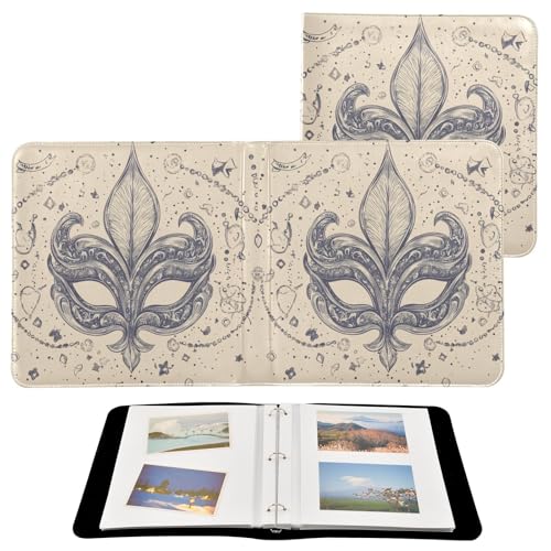Álbum de Fotos Automontable Scrapbook Vintage Máscara de Mardi Gras con Anillas 3 Argollas, 40 Páginas, 8x10 para Recuerdos miniatura 2