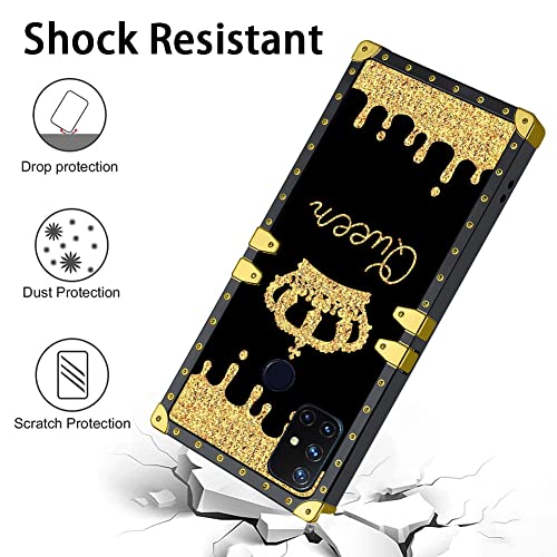 Lsl Compatible With Oneplus N10 5G Square Phone Case, Queen Golden Crown Luxury Tpu Plating Corner Shockproof Protection Cover For Women Girls, For Oneplus N10 5G #TOP2