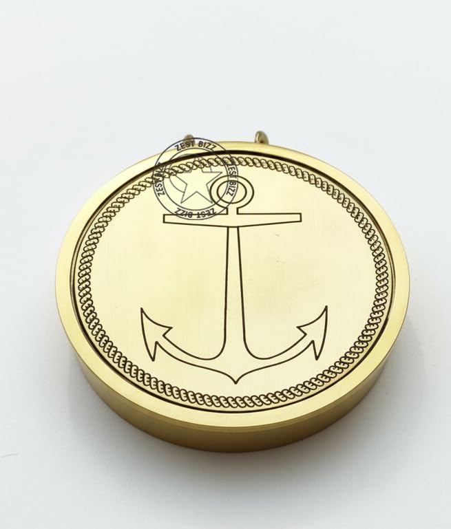 Brújula direccional redonda de latón 3 pulgadas miniatura 6