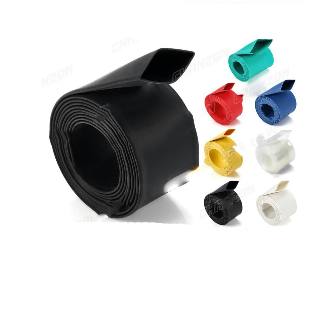 Tubo termorretráctil 3:1 de 12,7-100 mm con pegamento Rollo de tubo de alambre forrado con adhesivo de doble pared Manga de cable de grado marino 1,22 M-Negro-90 mm-1,22 m