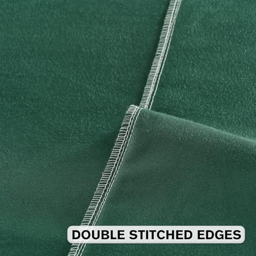 Image of FUTEI Pack of 2 Velvet Throw Pillow Covers 20x20 Inch Soft Embossed Leaf-Relief Textured Decorative Cushion Cases Modern Natural Farmhouse Accent for Couch Bed Living Room, Dark Green