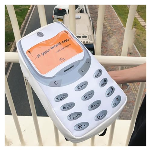 2025 Women's PU Leather Phone Shaped Backpack Wallet, Large Capacity Couple Travel Backpack, Lightweight and Casual(White)4