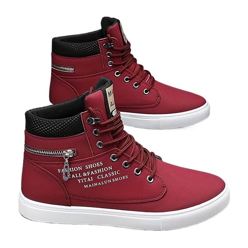 Men's Trendy Lace-Up Skate Shoes for Walking, Jogging, and Travel - Non-Slip Comfort