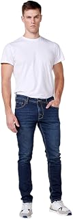 Pantalón Largo Denim Slim fit con Cinco Bolsillos, uno cerillero Color Azul para Hombre, de Color Azul OSC