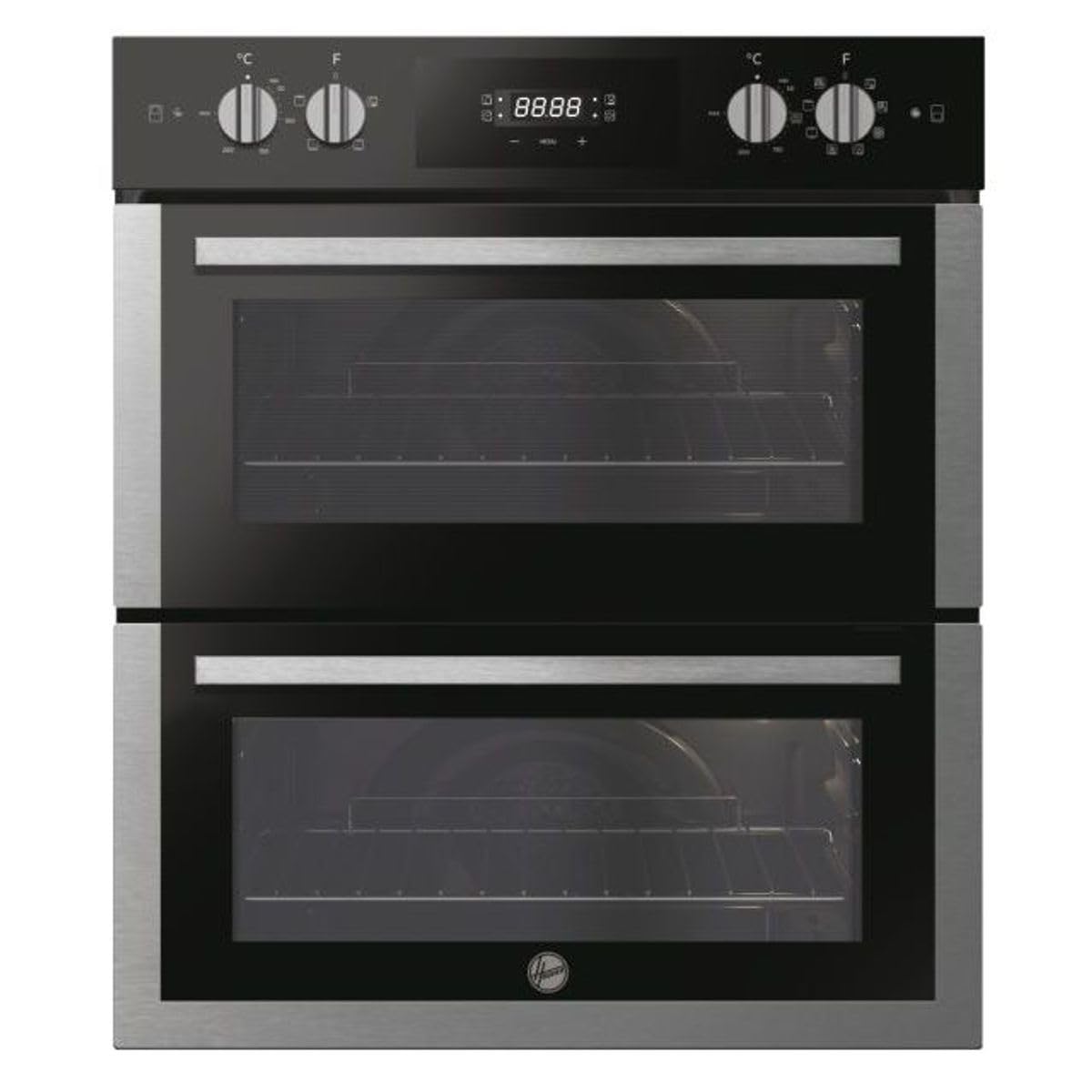 Hoover Ho7dc3ub308bi Electric Built-Under Double Oven - Black & Stainless Steel, Stainless Steel