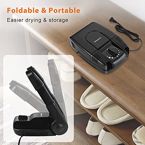 Boots Dryer Shoes Dryer And Warmer With Timer, Auto Shutoff, Leapara Electric Shoes And Boots Warmer, Portable Dryer & Heater For Shoes, Boots, Gloves, Socks, Sneakers, Work Boots, Foldable Rack(110V) #TOP5