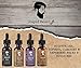 Beard Oil Conditioner Growth 4 Pack - Natural Variety Gift Set - Unscented Fragrance Free, Sandalwood, Tea Tree & Mint Conditioning, Moisturizing, Softening Beards & Mustaches Maintenance for Men