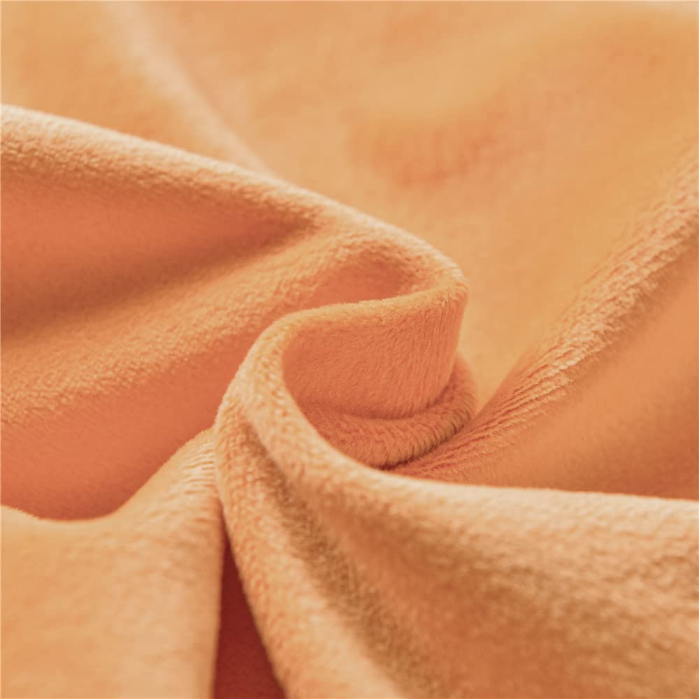 Copri Pouf Elasticizzato In Velluto - Fodera Lavabile Per Ottomano, Curcuma - Foto 5