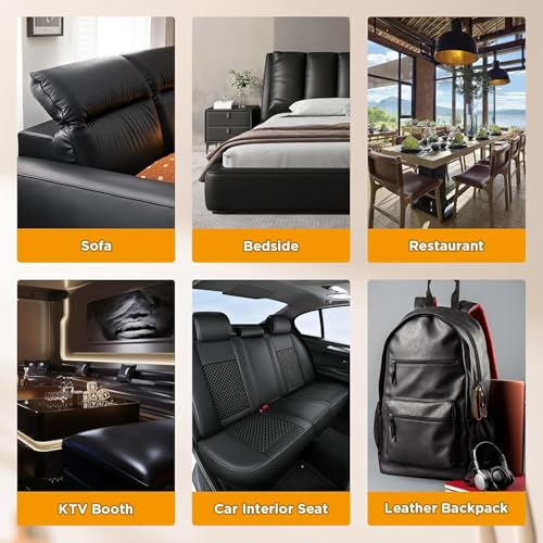 Image of WALLMATE Self Adhesive Repair Leather Patch /Waterproof Leather Tape DIY Leather for Sofa Chair Car Seat Couch & Furnituer Adheisve Leather Tap (10x30 /In, Leather Wrap)