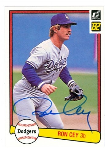 Autograph Warehouse 38616 Ron Cey Autographed Baseball Card Los Angeles Dodgers 1982 Donruss No. 210 67