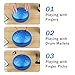 Steel Tongue Drum Kids Instrument: Musical Metal Tank Drums Set 6 Inch 8 Notes C-Key for Meditation Yoga Education Percussion with Bag, Music Book, Mallets, Finger Picks(Blue)