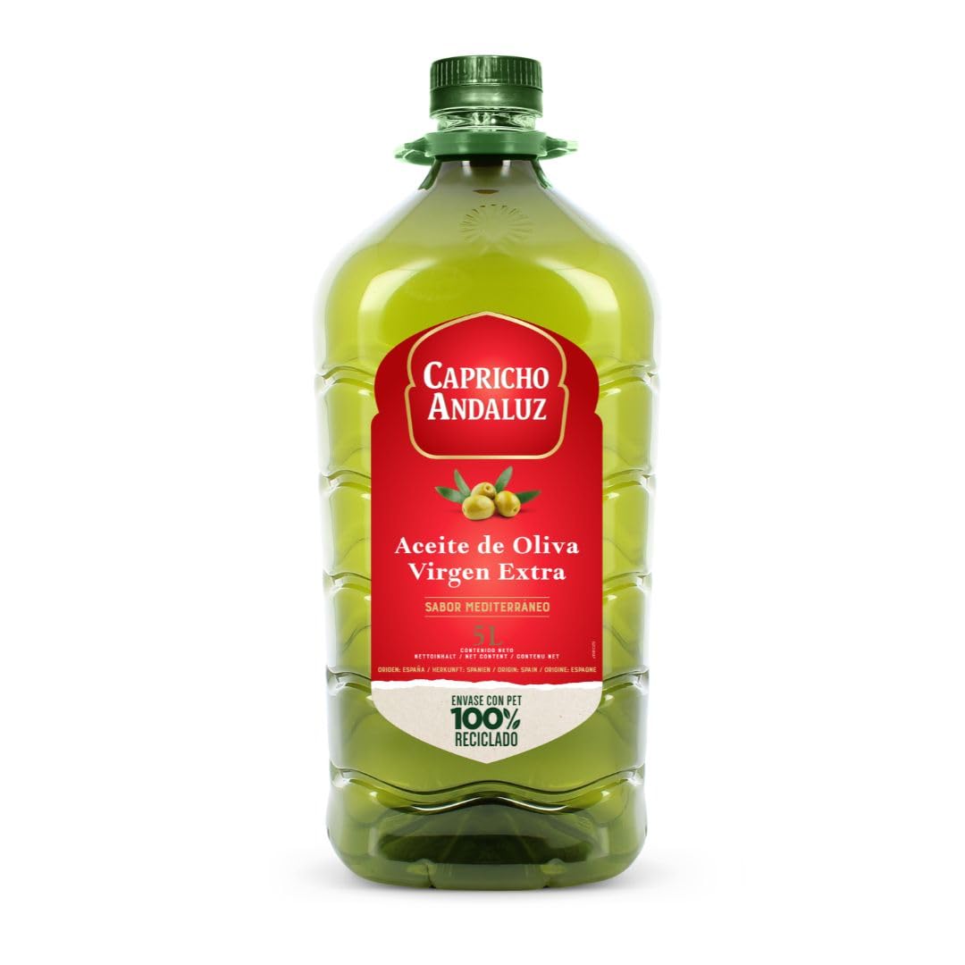 Aceite de Oliva Virgen Extra 5L Capricho Andaluz - Prensado en Frío, Origen Español