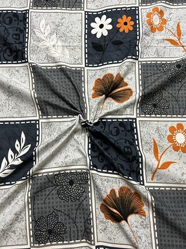 Image of TrueDecor 200TC Premium Cotton Feel 1 Double Bedsheet with 2 Pillow Cases| King Size | Breathable and Wrinkle Free (Chess Floral)