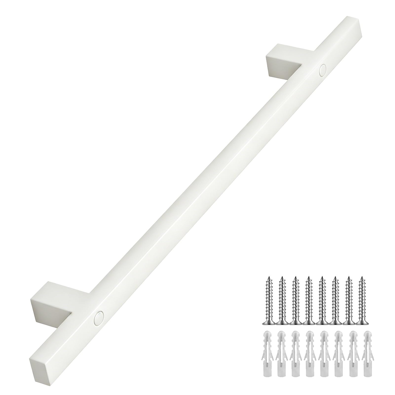 Drsyffsup One Color 1Ft-20Ft Heavy Duty Metal Stair Railings White, Wall Mount Pipe Stairs Handrail - Banister Hand Rails For Indoor & Outdoor Steps, Deck, Porch, Patio, Wall Grab Bars For Seniors(18Ft/540Cm)