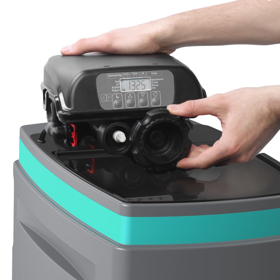 Ecosoft Anthracite Azure 250 well water softener | descalcificador para agua de pozo con válvula digital | filtración combinada de cal y metales | instalación en entrada principal | alta eficiencia