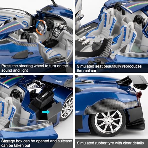 Modelo de Auto Pagani Zonda HP 1:24 Azul miniatura 6