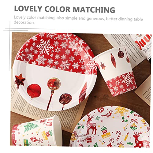 Set de vaisselle avec assiette en papier pour buffet et réception - 4