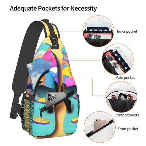 Mochila Bandolera Deportiva Unisex MYPIKY Negro miniatura 4