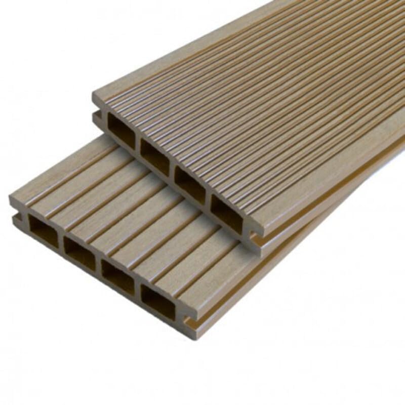 PACK 10m² lame de terrasse composite Dual + ACCESSOIRES 3600mm Beige clair, ep.25mm, l.14 cm, L.360 cm