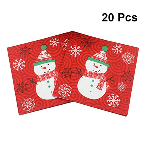 Happyyami 20 piezas servilletas de navidad servilletas de papel desech