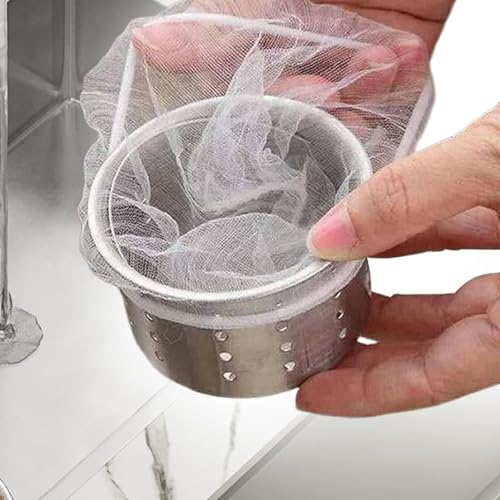 Bolsa de malla para colador de fregadero de cocina, 200 piezas miniatura 4