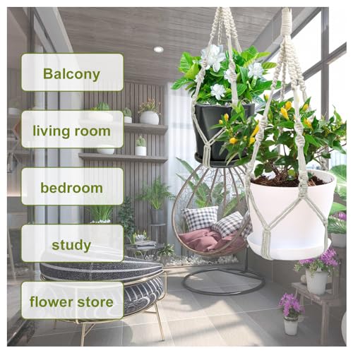 Rimoev 2 Pack Macrame Plant Hangers thumb #3