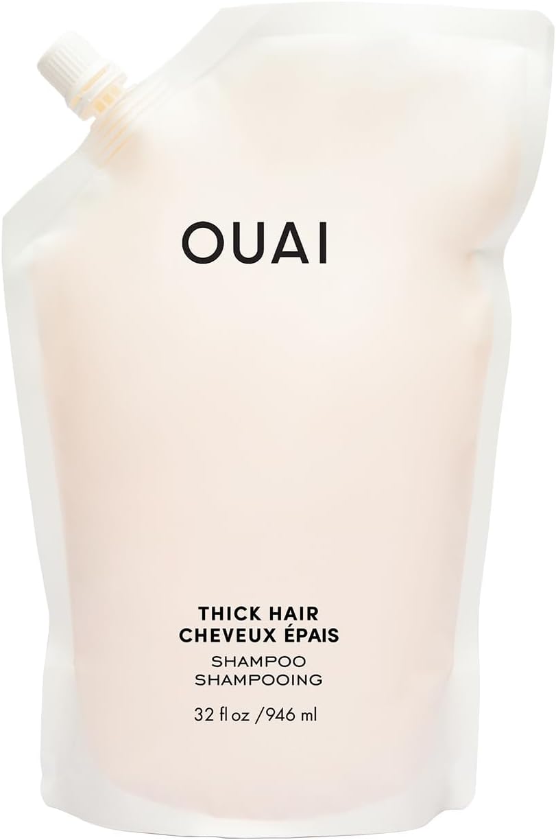 OUAI Thick Shampoo Refill Moisturizing Shampoo with Keratin, Marshmallow Root