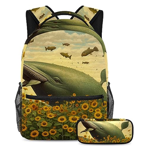 Cartables pour enfants qui soulagent le dos grâce au lot sac à dos et trousse Happy Whale