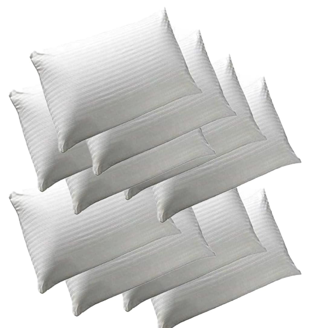 Leeray Pacl Of 10 Pillows Pillow Packs - Hotel Quality Poly Cotton Anti-Allergy Microfibre Pillows With Hollow Fibre Filled Long Bounce Back Bed (Pack Of 10 Pillows)