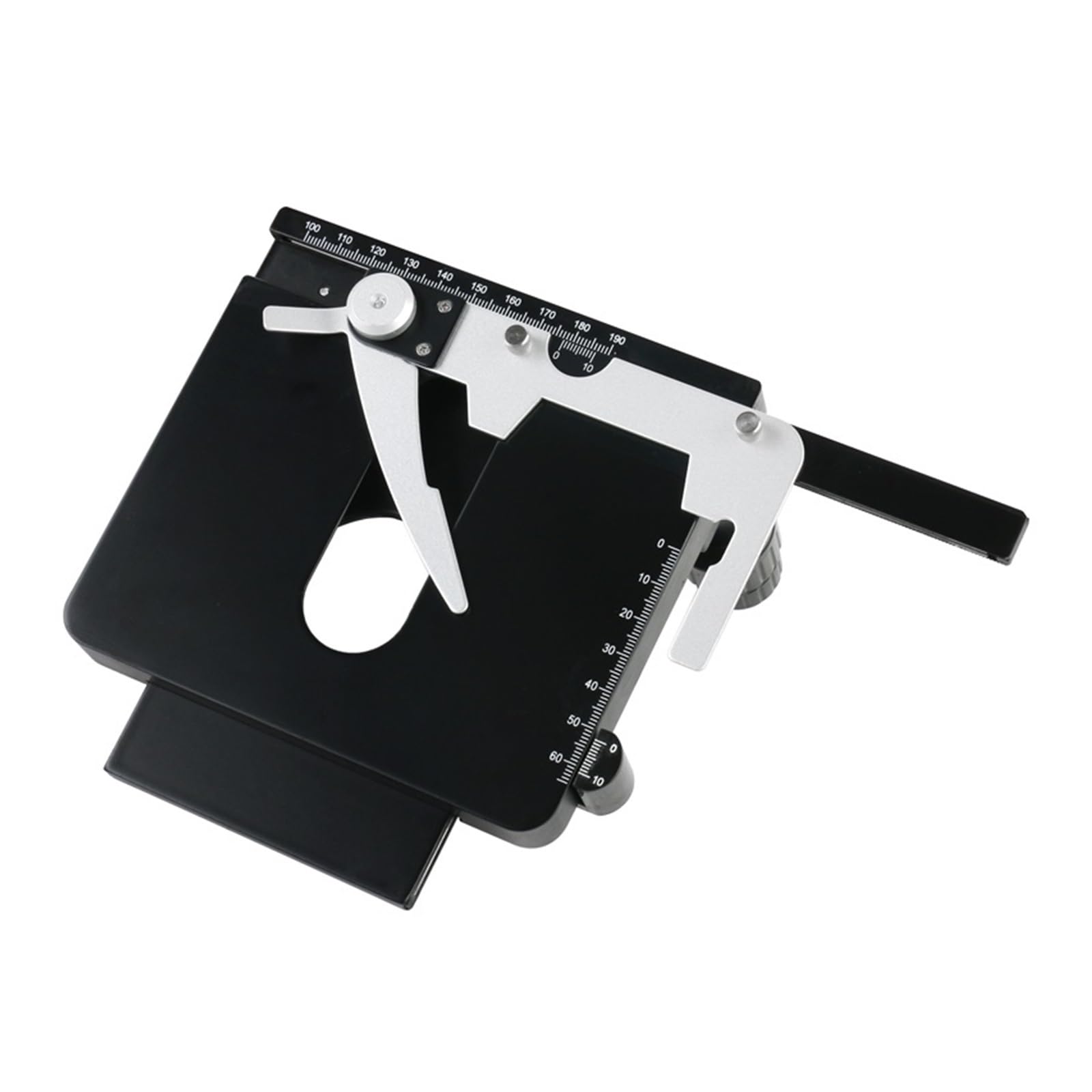 Microscopio acoplable Etapa mecánica calibrador móvil Vernier con Escala para microscopio biológico calibrador micrómetro