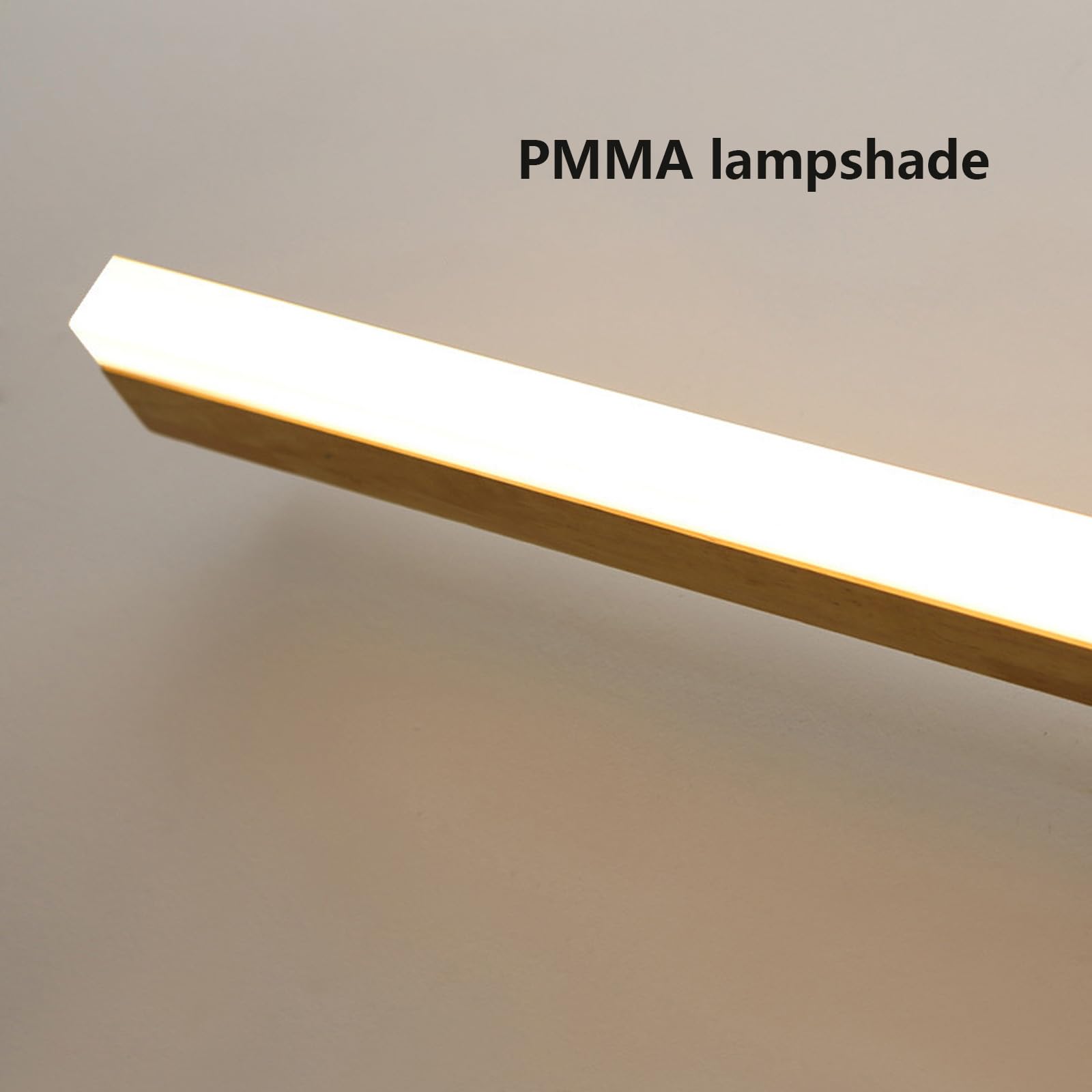 Lampa ścienna LED Lustro Długa lampa ścienna Nowoczesne wnętrze Minimalistyczna oprawa ścienna Długa konstrukcja Akrylowe oświetlenie ścienne do sypialni Salon Korytarz (jasne drewno - ciepłe