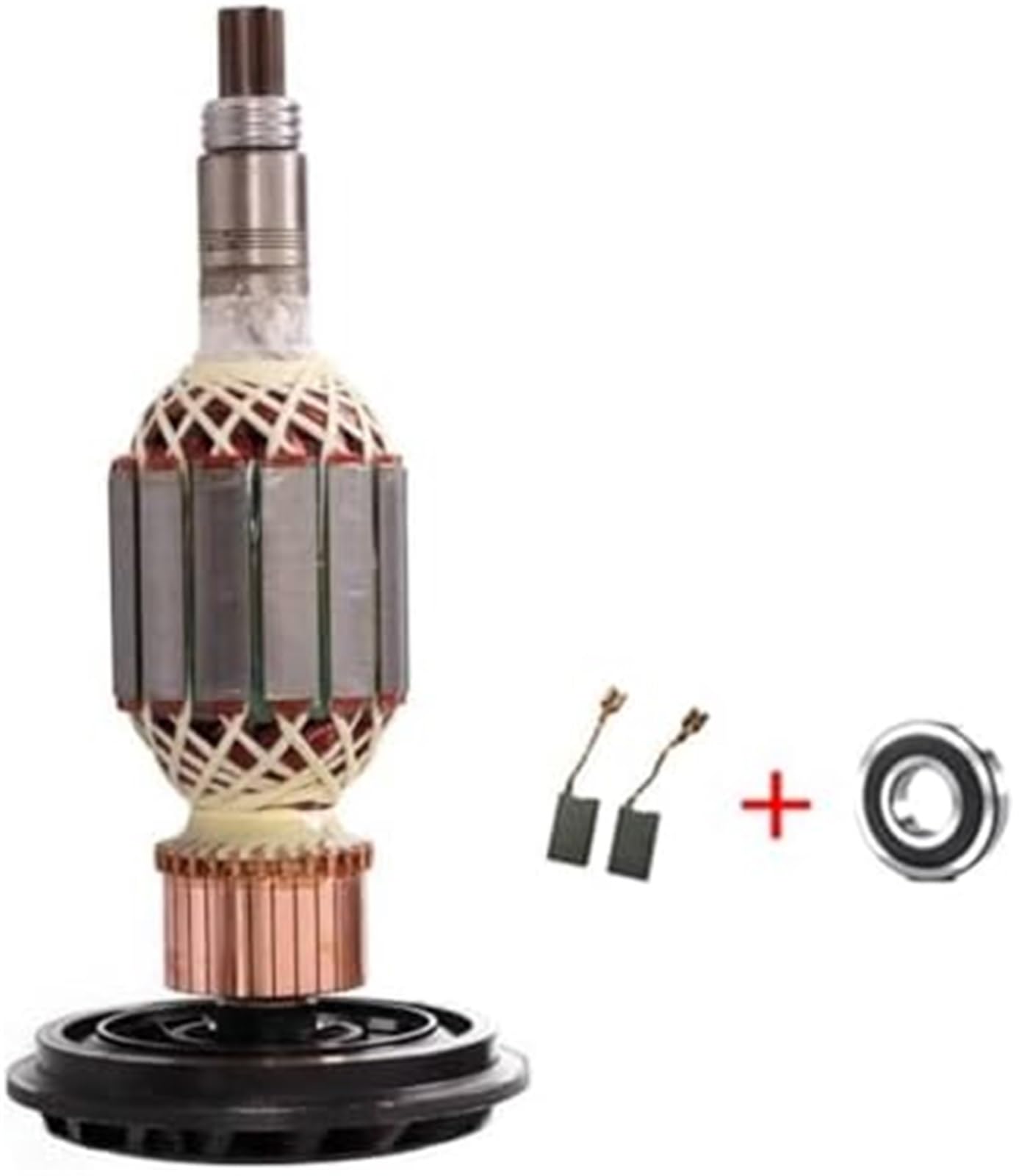 Wivplex For anclaje de rotor + escobillas carbón + cojinete, for Bosch, martillo demoledor GBH11DE, for GSH11E, for repuestos Armadura del rotor