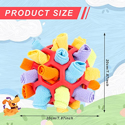 Jodsen Snuffle Mat for Dogs, Interactive Dog Toys Ball, Puzzle Toy, Feeding Mats, Foraging Mat, Ball Dogs Sniffing Natural Skill, Stimulation Small Medium Pets, Red - Image 2