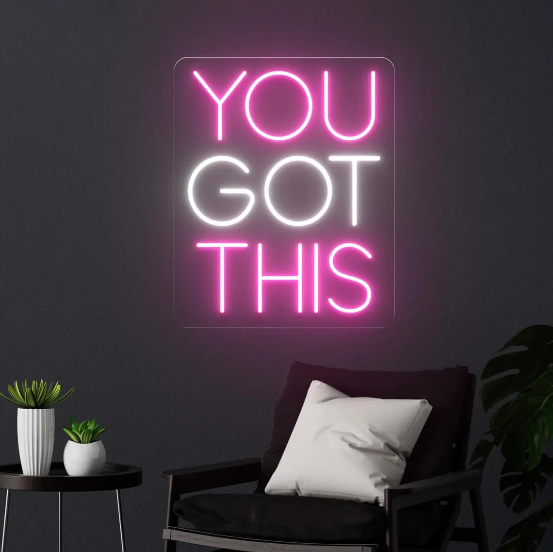 You Got This Neon Sign, Motivational LED Sign, Inspiring Wall Light, Bedroom Decor, Dorm Wall Light, Gift for Men, Women, Gift for Home