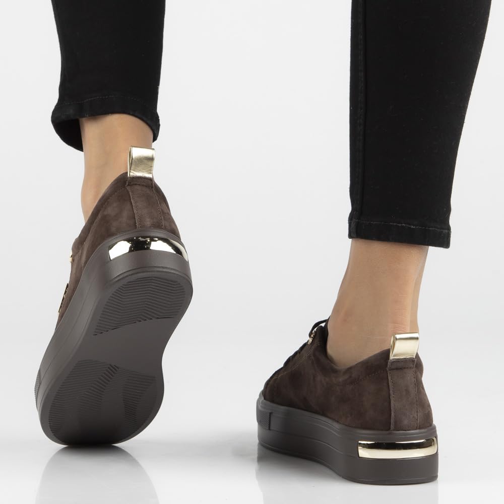 FILIPPO Plateau Sneaker Damen Leder - Schuhe Damen - Halbschuhe | Leicht, bequem, Echtleder, für den Alltag