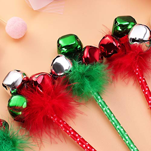 Nuolux 6Pcs Red And Green Christmas Ballpoint Pen Themed Jingle Bell Pen For Christmas Holiday Festive Party Favors Gift Pens #TOP2