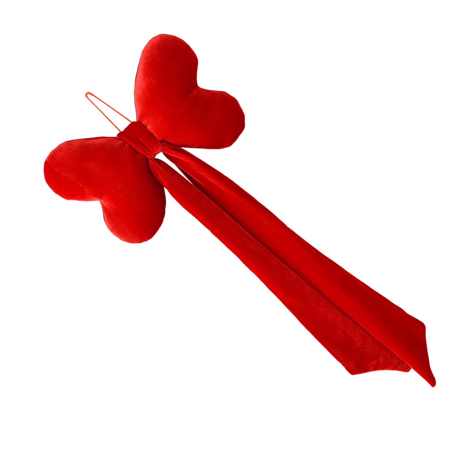Practical Clip-on Red Heart Bowknot for Quick Valentine Event Setup Elegant Heart Decors