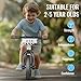 SEREED Toddler Balance Bike 2 Year Old, No Pedal Kids Bicycle Toys for 2-5 Years Old, Tool-Free Adjustment, Customize Plate with Stickers, Gift for 2-3 Boys Girls (White)