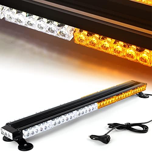 38.5" 78 LED Emergency Strobe Light Bar Double Side Flashing High Intensity Emergency Hazard Warning Flash Strobe Light with Magnetic Base for Safety Construction Vehicles Tow Trucks Pickup Snow Plows