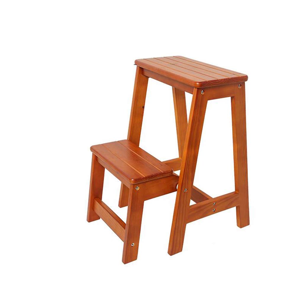 Taburete escalera plegable con peldaños de madera engrosada