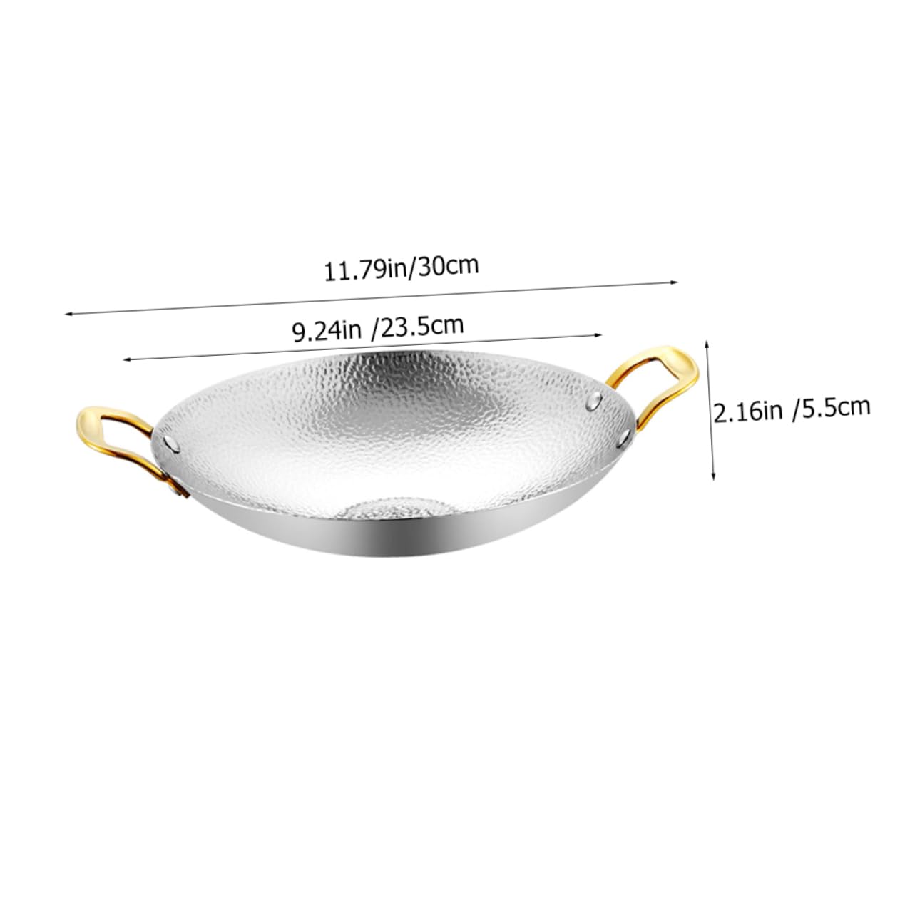 Ciieeo Stainless Steel Hammered Griddle Double Handle Pan for Cooking Outdoor