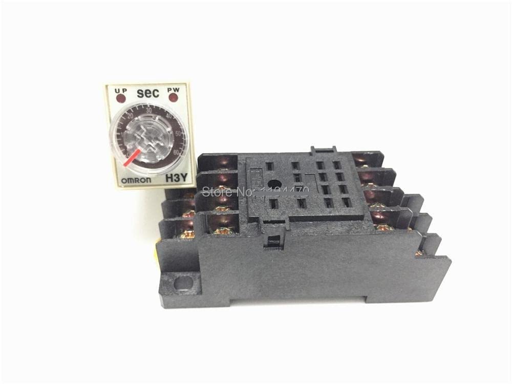Relais 5 Sätze/Los H3Y-4 DC 12V 10S Einschaltverzögerung Zeitrelais 12VDC 10sec 0-10 Second 4PDT 14 Pins mit PYF14A Sockelsockel