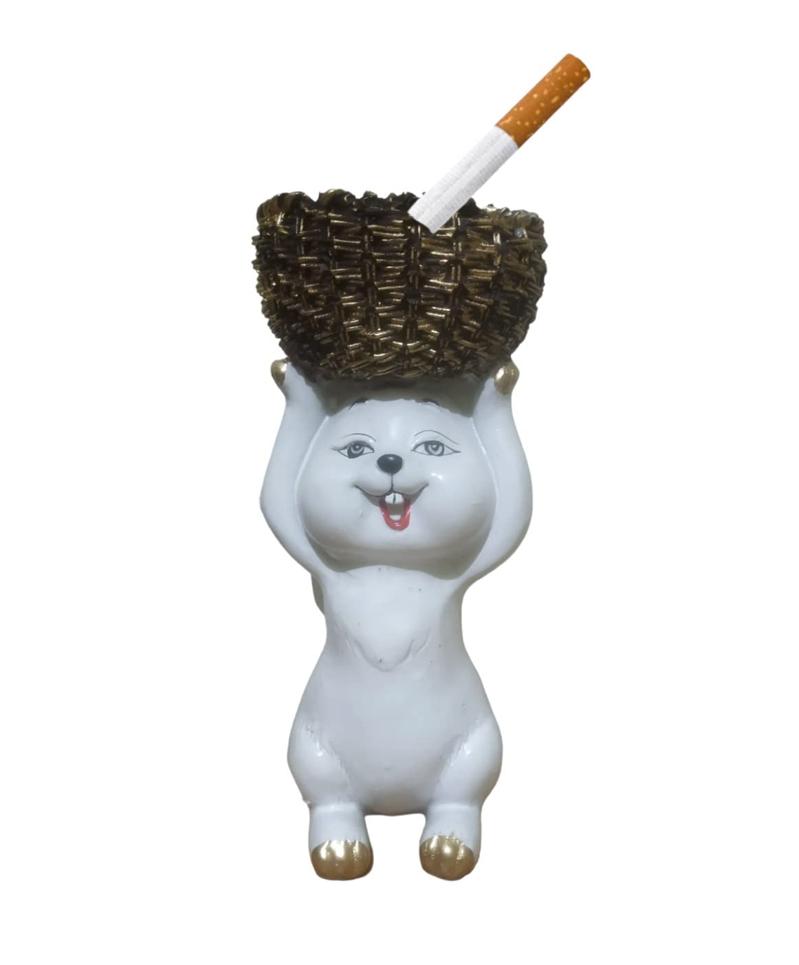 Winsome Collection Ashtray for Cigarette Stylish Antique Decorative Figurine Statue Ashtray for Cigarette for Bar Home Office Multicolor Polyresin Pack of 1-image-16