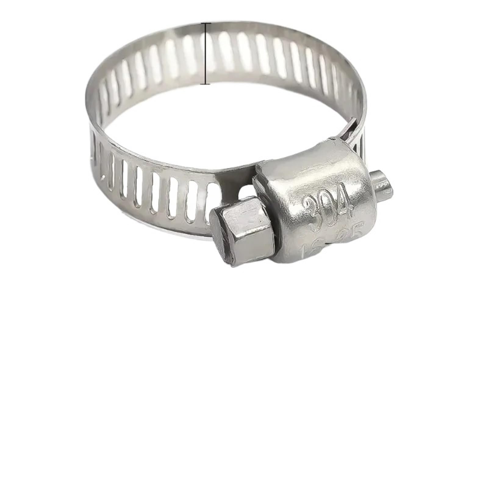 Cigpklo One Color Adjustable Stainless Hose Clamps 10-50Pcs Hose Clips Pipe Clamps Stainless Steel Hoop Clamp 304 Automotive Pipes Clip Fixed Tools(50Pcs 10-16Mm)