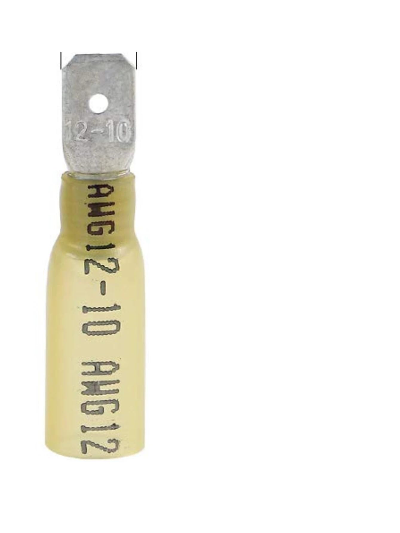 Ciopljhkl Men's Yellow 50/100Pcs Heat Shrink Spade & Fe Electrical Terminals Insulated Wire Connectors 22-10Awg For Home,Factory,Cars,Ship