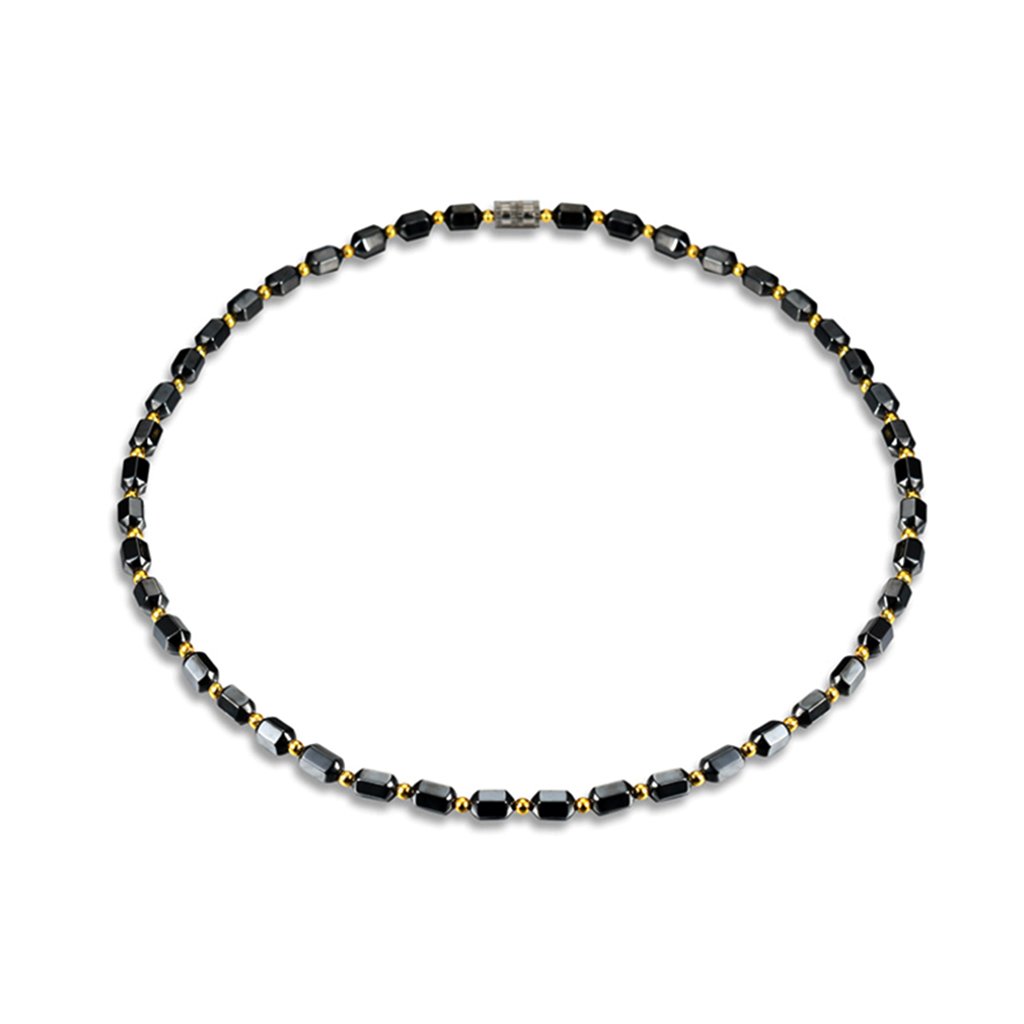 Riiichflowshop Hematite Necklace with Magnetic Healing for Health Necklace Unisex Jewelry Decor for Neck Arthr