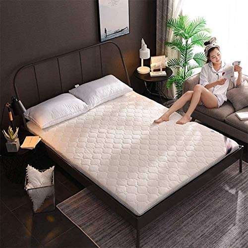 Japanische Futon Roll-Up Klappmatratze Traditionelle Anti-Rutsch-Tatami-Matte Platzsparende Isomatte Grau 90 x 200 cm (Farbe: Grau, Größe: 90 x 200 cm) – Bild 5