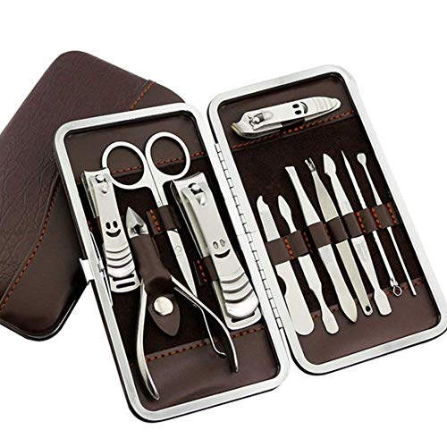 xcluma Manicure Pedicure Set Kit Manicure Case (12 Pcs in Set)-image-35